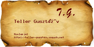 Teller Gusztáv névjegykártya