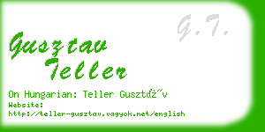 gusztav teller business card